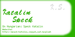 katalin speck business card